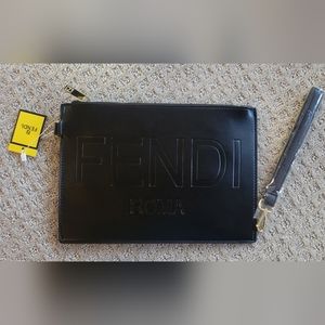 Fendi Envelope wristlet -matte black